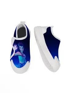 Exclusive Anime Print Kids Sports Shoes, Fashion Kpop Theme, Comfortable Velcro Design, Durable Sole, Vibrant Character Prints, Casual Training Footwear