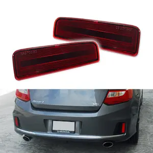 2PCS Red Lens Rear Bumper Bar Reflector Light Kit For 2013 2014 2015 Honda Accord Coupe,Replace OEM 33505-T3L-A02
