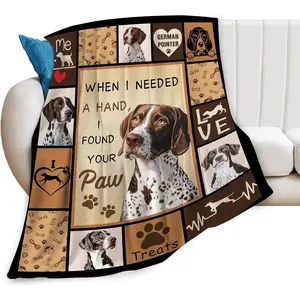 German Shorthaired Pointer Gifts, Dog Throw Blanket, German Shorthaired Pointer Stuff for Women Boys Girls Men Lover Adult Cozy Flannel Bedding Animal Plush for Couch Sofa Bed