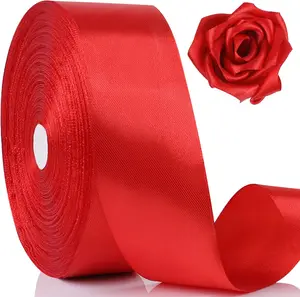 NESCCI 100 Yards Ribbon,1-1/2 Inch Red Satin Ribbon,Single Face Satin Ribbons,Perfect for Gift Wrapping,Wedding Decoration,Handmade Bows, Wrapping Bouquet and More., Ltd., Ltd., Ltd., Ltd Nanjing Tuomeng Technology Co., Ltd