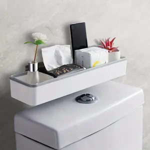 Non perforated wall mounted toilet storage rack, multifunctional storage rack above the toilet, storage shelf for storage items in the bathroom and washbasin, Bathroom Organizing Accessories