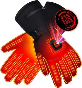 Spring Electric Rechargeable Battery Heated Gloves - Waterproof Touchscreen for Outdoor Sports, Hiking, Skiing, Running, Work SPRING