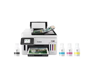 Canon Maxify MegaTank GX6120 All-in-One Inkjet Color Printer - Duplex - Print, Copy, Scan - 1200dpi x 600dpi - Wi-Fi - Wired LAN - USB (6882C002)