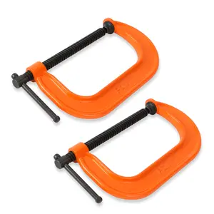 #SpringGlowUp Pony 6-in C-Clamp Set, Clamps for Woodworking,1000lbs Load Limit, 2660 C-Clamp, Ideal for most DIY, Woodworking and Household Clamping Projects-2 Pack