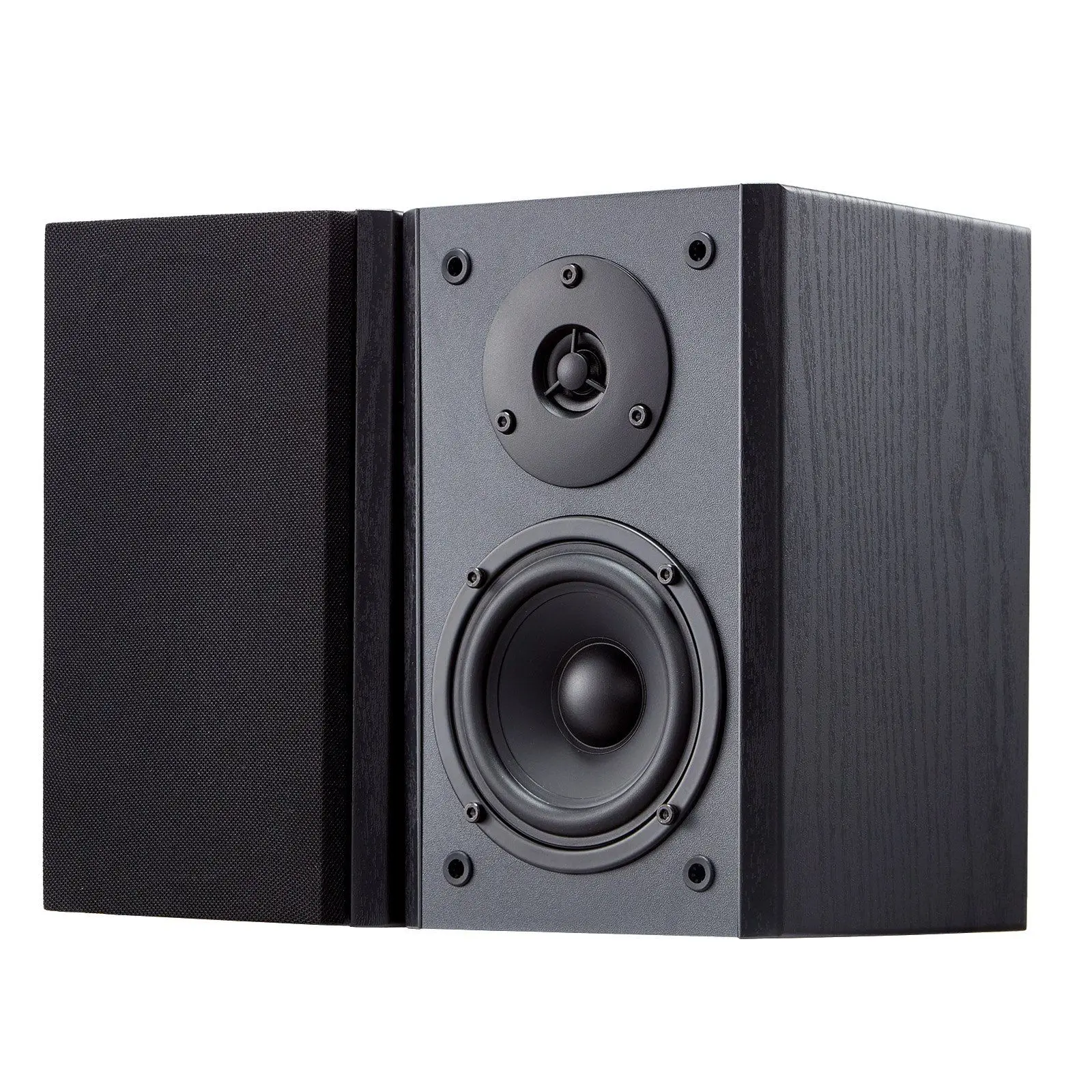 VEVOR Active Powered Coaxial Bookshelf Speakers, 20W x2 Bluetooth Stereo, 4-Inch MDF Wood, 75Hz-20kHz Frequency Response, Easy Setup Studio Monitor Speakers, Living Room