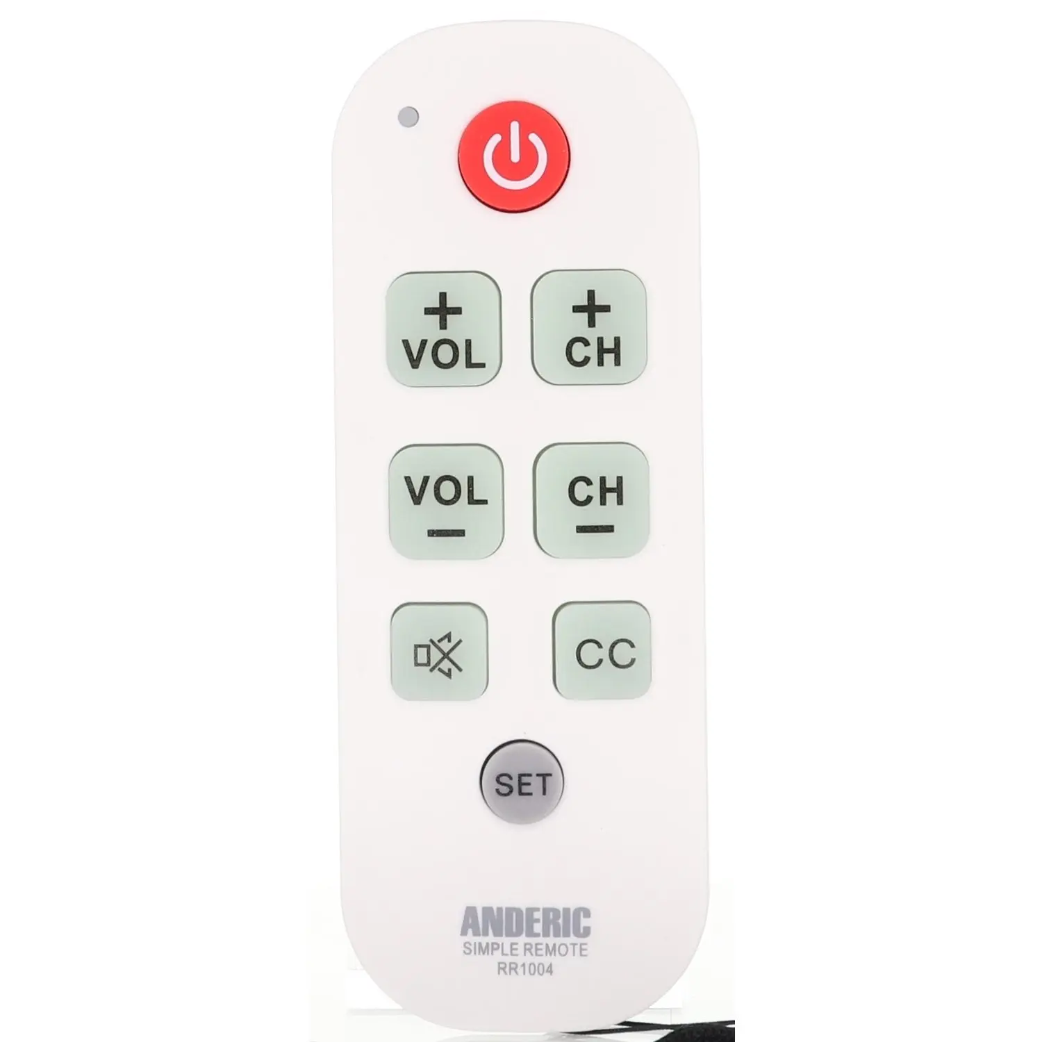 Anderic RR1004 Simple Big Button 1-Device TV Universal Remote Control