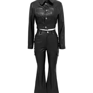 Large Two piece leather style set