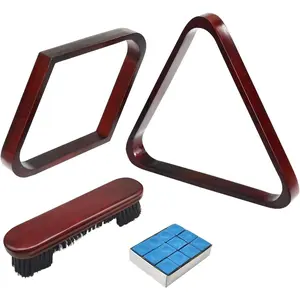 Solid Wood Pool Ball Triangle Rack - Pool Table Ball Holder Positioning Rack for 2-1/4" Pool Balls