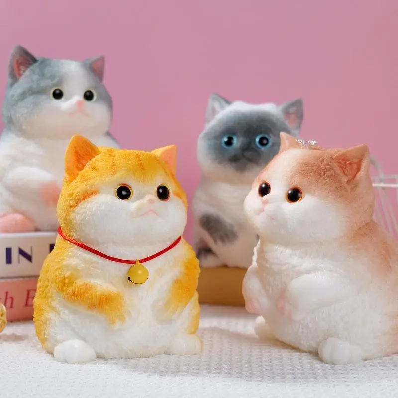 Large, soft, adorable silicone cat and dog figurines; handcrafted, ultra-realistic, and cute squeeze toys; stress-relieving sensory decompression toys for those with autism.