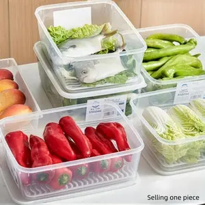 Refrigerator Freezer Storage Box, Fridge Storage Organizer, Food Grade Preservation Container, Dedicated Quick Freeze Plastic, Ideal for Refrigerator & Freezer Use