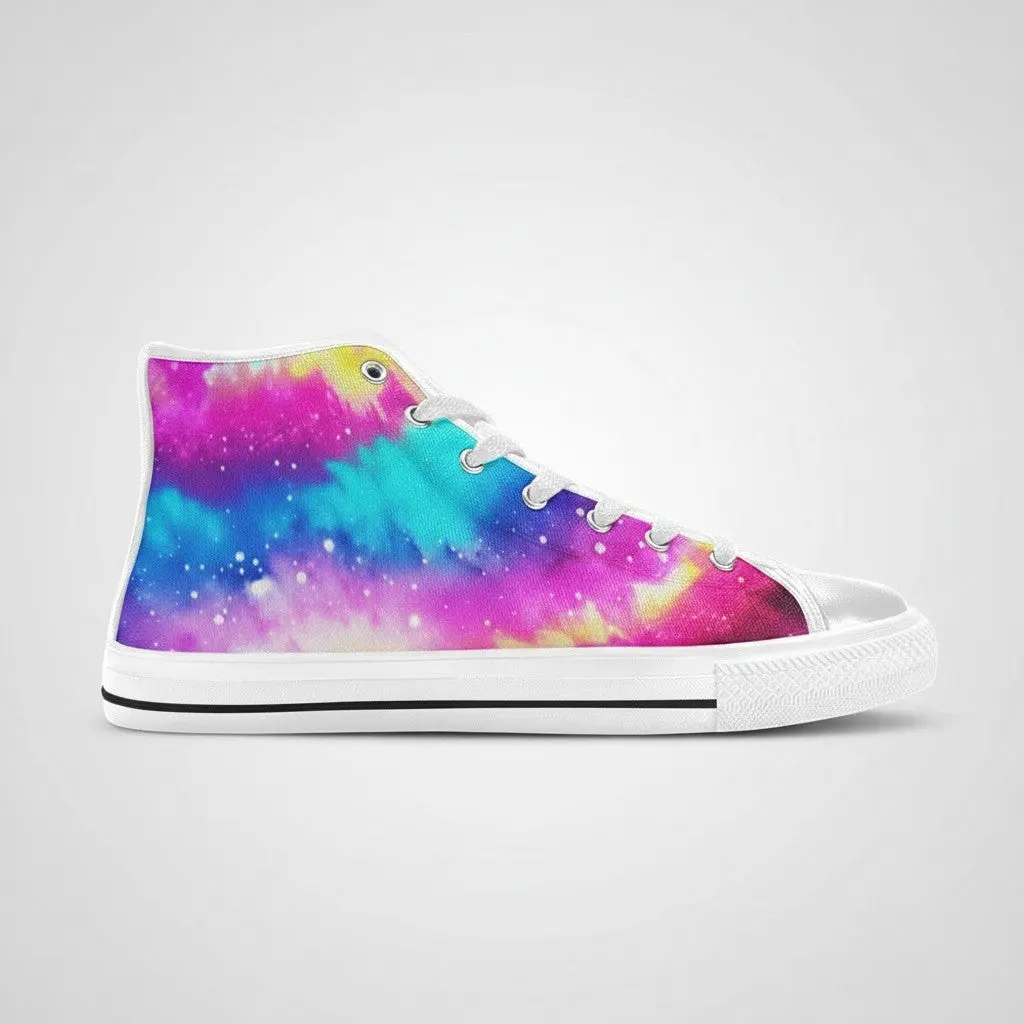 MEN'S Vibrant Galaxy Tie Dye Gradient Outer Space A Custom Sneakers (III) | Freaky Shoes®
