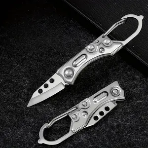 Stainless Steel Folding Knife Keychain Pendant, Mini Pocket Knife Edc Tool for Daily Cutting, Durable Stainless Steel Blade, Folding Pocket Knives