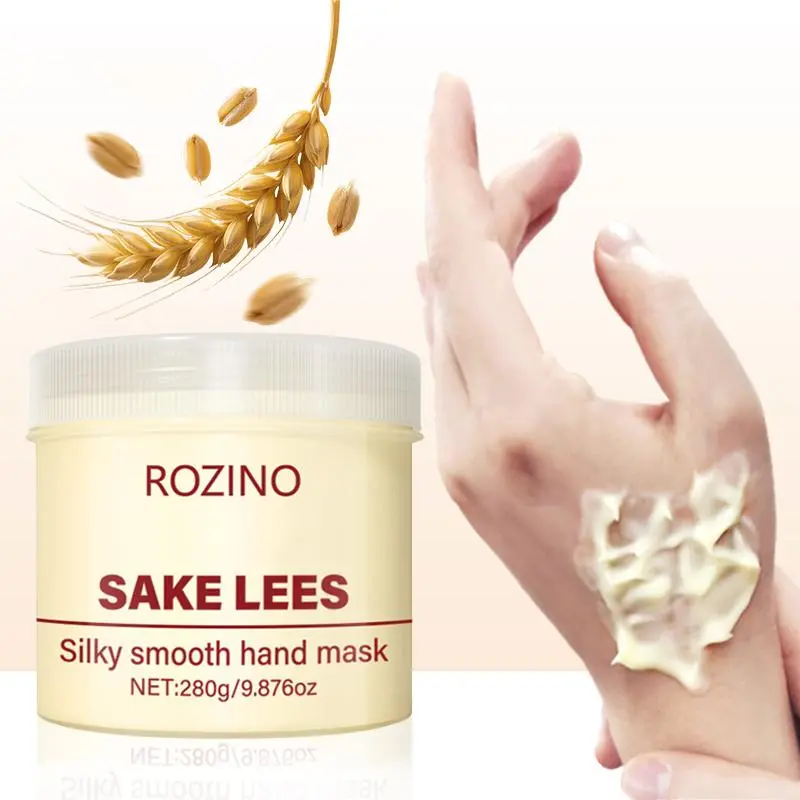 ROZINO Sake Lees Hand Mask - Silky Smooth Hydrating Formula for Hand Skin Care, Moisturize - 280g Net Weight