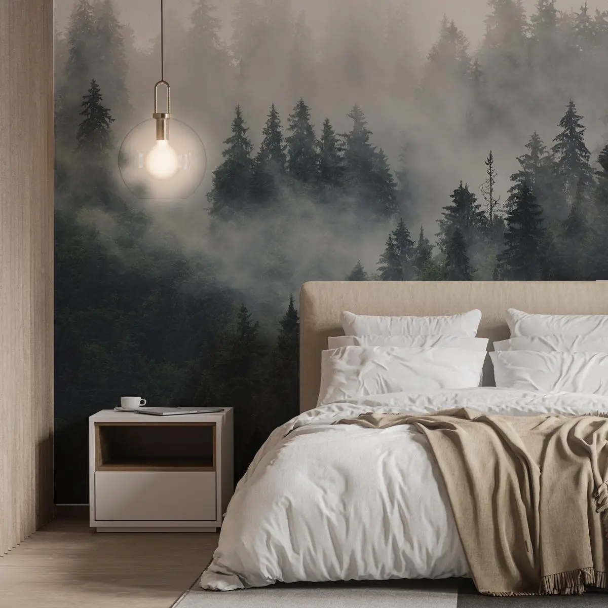 Forest Pattern Wallpaper, Self Adhesive Wall Sticker, Wall Decor for Home Living Room, Wallpaper for Bedroom, Home Decor Supplies, Decorative Wall Sticker, Decoration