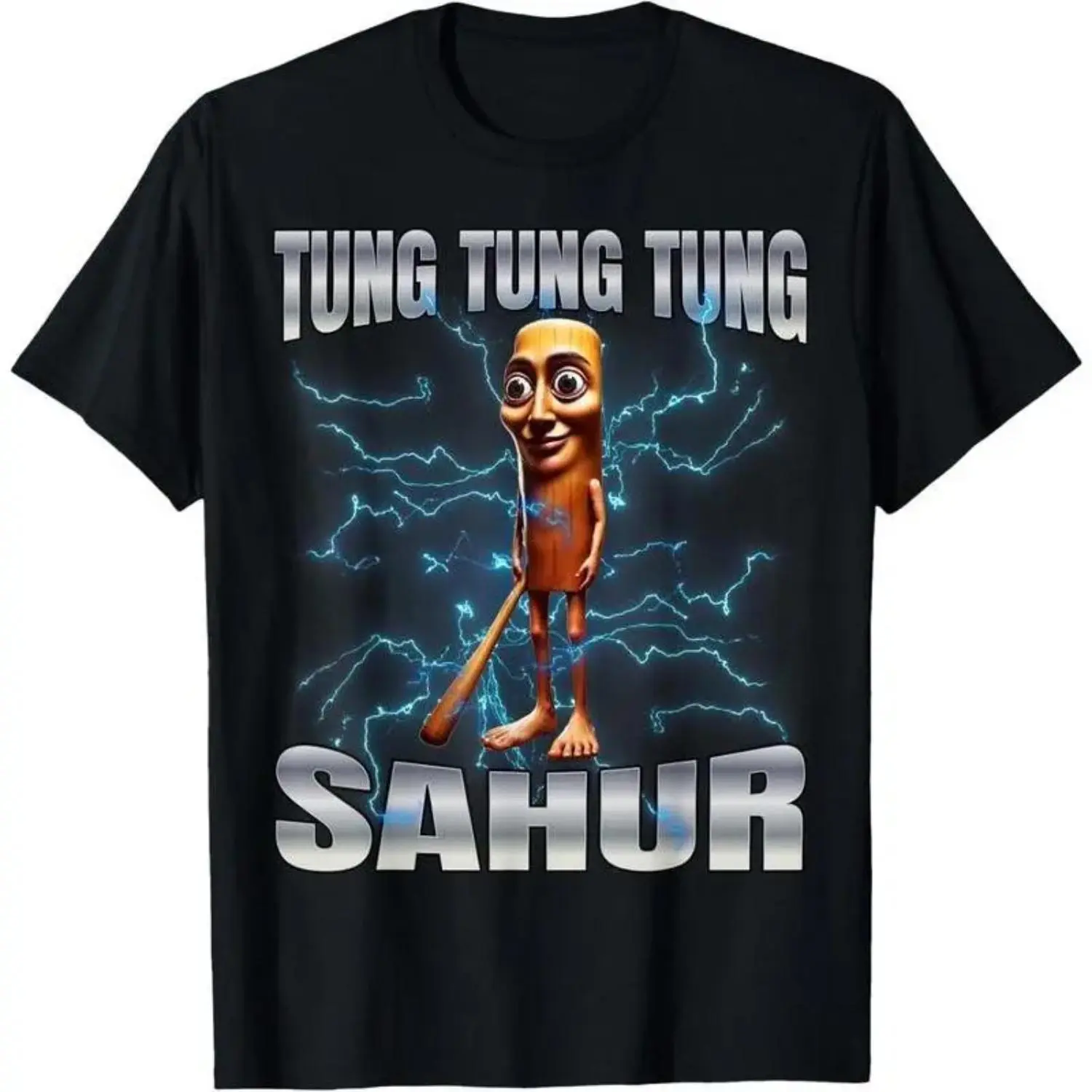 100% Cotton Unisex Tung Tung Tung Sahur Graphic T-Shirt for Women