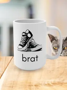 Kamala Harris Brat Momala Saying Funny Quote White Ceramic Mug - 15oz Capacity - First Female Madame President Election Coffee and Tea Mug, Perfect Gift for Bestie, Co Worker, Girlfriend, Sister, Mom, Roommate