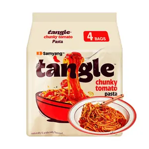 Samyang Tangle Pasta Spaghetti - Rich Tomato Flavor, High Protein, Low Calorie, 4-Pack (420g) - Costco Style