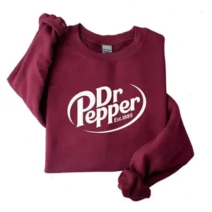 Dr. Pepper Sweatshirt, Dr Pepper Lover, Dr Pepper Gift, Gift for Girlfriend Cotton Clothing Comfort Fabric - LORA ATCHER Womenswear Apparel