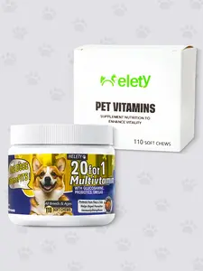 Helety 20 for 1 Dog Multivitamin with Box, Probiotics & Digestive Enzymes for Gut Health, Glucosamine & Chondroitin &Omega 3, Complete Supplement for Homemade Dog Food,Joint & Skin & Immune Support