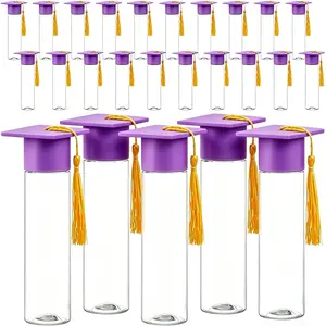 25 Set Graduation Candy Jars Party Pack, Includes 2 Mini Caps and 25 Containers, Perfect for Graduation Parties, Grad Party Favor, Graduation Gifts, Graduation Party Favors, Blue Colors