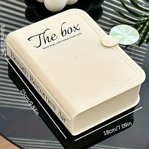 Wire Organizer Box, Desktop Storage Solution for Phone Chargers, Plugs & Data Cables, Durable Abs Material, Cover Included