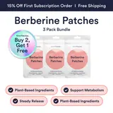 3 Packs of Kind Patches Berberine Patches, Support Metabolism, Steady Release, Support Metabolism, Plant-based Ingredients, Absorbs through the Skin,Vegan, 3 Months Supply
