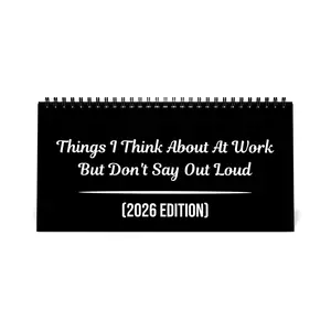 Sarcastic 2026 Desktop Calendar, Sassy Demotivational Calendar, Funny White Elephant Gifts, Yankee Swap Gift Exchange Snarky Office Supplies