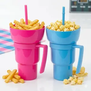 2-in-1 Stadium Snack and Drink Cup 32 Oz  | 1-Pack Bundle