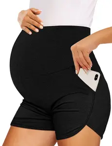 Maternity Shorts Over The Belly Maternity Biker Short With Pockets Pregnancy Summer Clothes