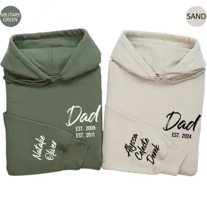 Personalized Dad Hoodie, Custom Dad Est Sweater with Kids Names on Sleeve, Father's Day Gift for Husband, Dad Established, New Daddy, Dad Gift