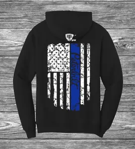 Peterbilt Blue Flag Hoodie for Men - Casual Cotton Pullover - Menswear