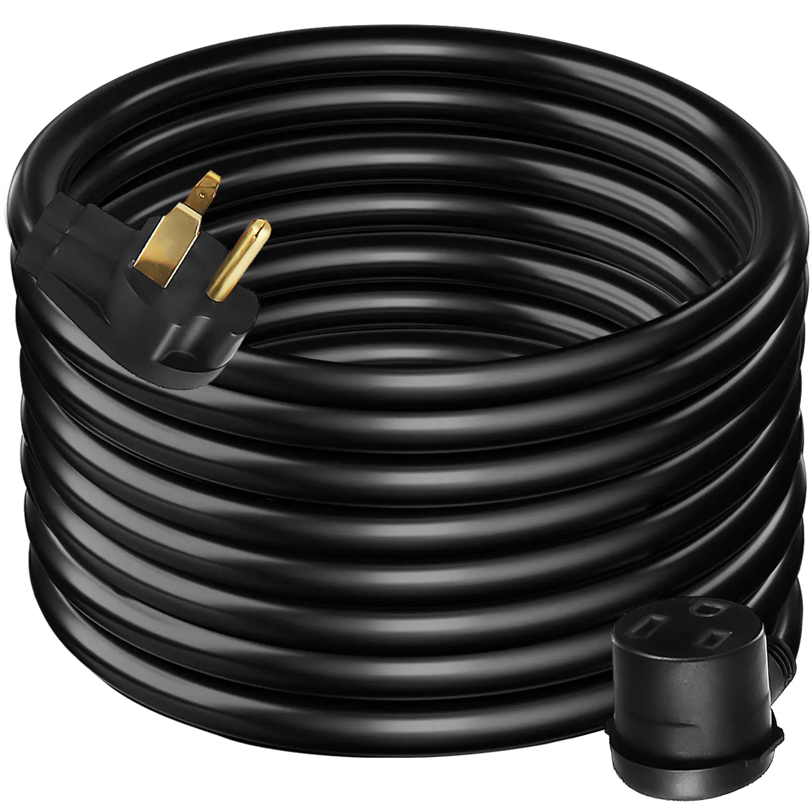VEVOR 50ft Pure Copper Heavy-Duty Welding Extension Cord - 30A 250V UL-Tested Electrical Cable, Welding Accessory for Power Transfer, Portable Welders, Outdoor Use (-40°F to 194°F), Vehicle