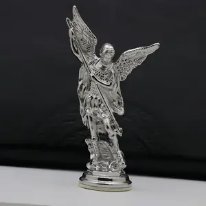St. Michael the Archangel Statue in Zinc Alloy, Unique Angel Design, Home Decor and Desktop Display Piece, Exquisite Angel Sculpture for Collectors, Home Decor Sculptures