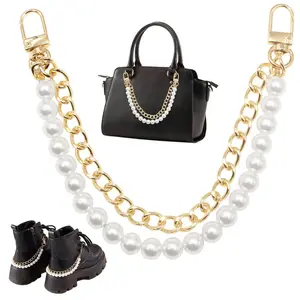 2026 New Imitation Pearl Bag Chain | Luxurious Metal Shoulder Strap for Handbags Wallets Crossbody Replacement Accessory