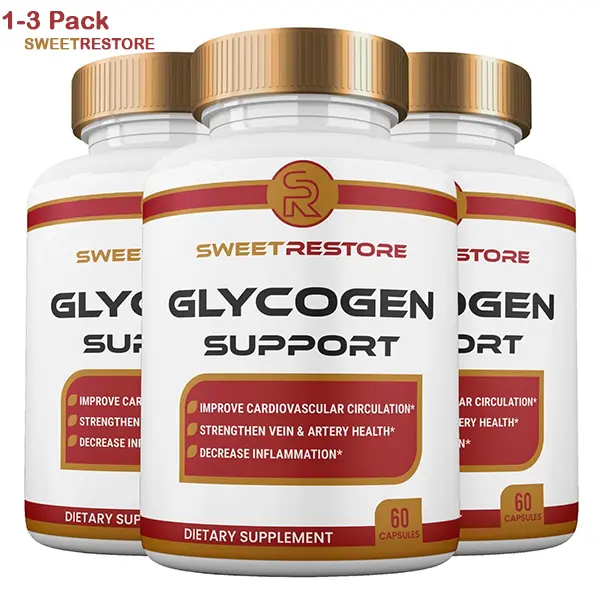 Sweet Restore Glycogen Support Capsules, Max Strength Glyco Supplement for Blood Sugar & Metabolic Health Support, Daily Wellness Formula, 1-3 Pack