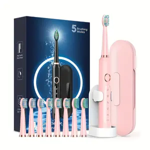 [Joyyh Sonic Electric Toothbrush] 8 Brush Heads Electric Toothbrush For Adults - Sonic Electric Toothbrush With Deep Clean 5 Modes - Rechargeable Toothbrushes Fast Charge 3 Hours Last 120 Days