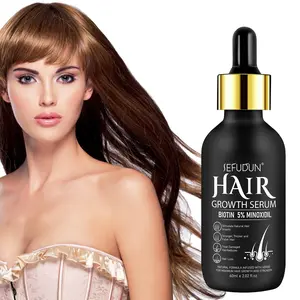 SEFUDUN 5% Minoxidil Hair Growth Serum 60ml with Biotin & Natural Herbal Extract, Anti Hair Loss Scalp Treatment Oil, Thicken Thinning Hair, Suitable for Hair & Beard Growth, Vegan Cruelty-Free Hair Care Essence