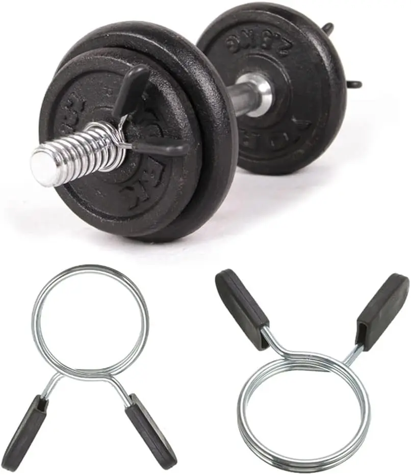 Barbell Clips Olympic Barbell Clamps Collars 2 Inches Weight Bars Lock Dumbbell Spring Clips Circlip Fitness Weightlifting Buckle for Strength Training Gym Accessory