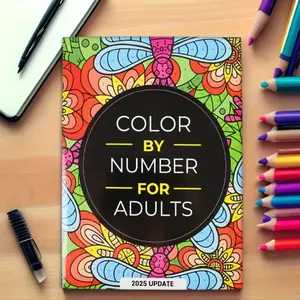 Digital Coloring Book for Adults, Color By Number, Relaxing Stress Relief Patterns, Includes Floral Animal Mandala Themes, Perfect Gift Book