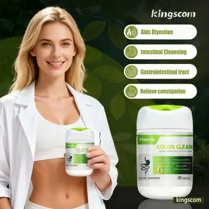 Kingscom Advanced Colon Cleanse -  Gut Health & Detox Support |Gut and Colon |  with Okra Fiber Formula & 60 Billion Probiotic- Support Bloating, Digestion & Immune Support for Men & Women  30 capsules  Healthcare Optimum Fitness