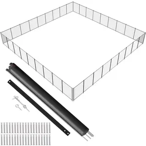 【Summervibes】VEVOR Pool Fence, 4 x 108 FT Pool Fences for Inground Pools, Removable Child Safety Pool Fencing, Easy DIY Installation Swimming Pool Fence, 340gms Teslin PVC Pool Fence Mesh Protects Kids and Pets
