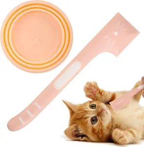 2-Piece Cat Spoon & Can Lid Set – Universal Silicone Food Scoop & Cover for Wet Food, Purees, and Pet Treats – BPA-Free & Easy Clean