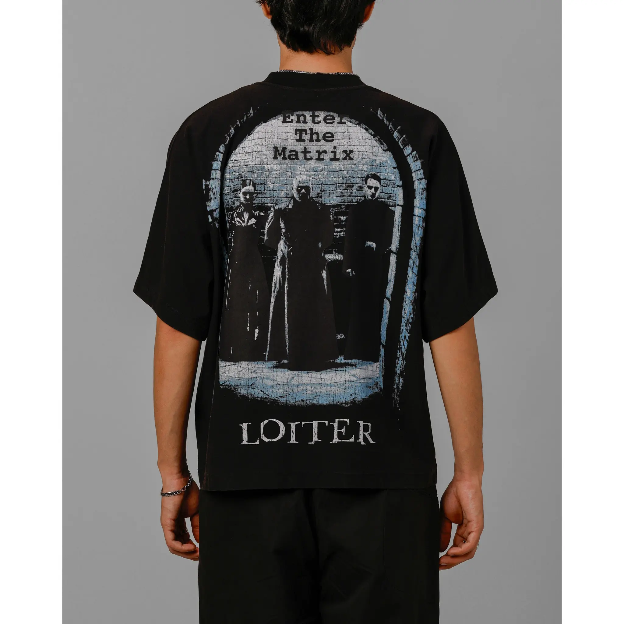 Loiter The Matrix Boxy T-Shirt Washed Black
