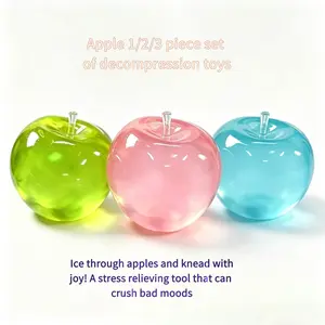 Apple Squishy Toys Set, Adult and Kids Stress Relief Fidget Kit, Slow Rise Mochi Sensory Toy, Anxiety Relief, Birthday Party Gift