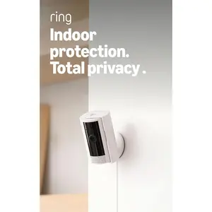 Ring Indoor Cam, Home or business security in 1080p HD video, White