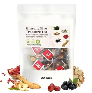 KidneyTea Formula Ginseng Six 5 TreasuresTea forkidneysinfused TraditionalMen'sand Women'sOrganicGinsengKidneyCleansingTea kidneydetoxteaHerbalHealthTeaBlendof: Ginseng, Goji Berry, Red Date, Maca, Huangjing, Mulberry