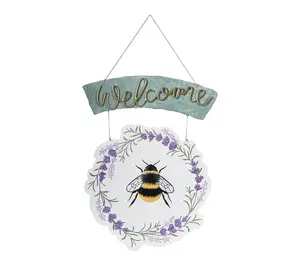 Welcome Lavender Bee Wall Decor by Valerie