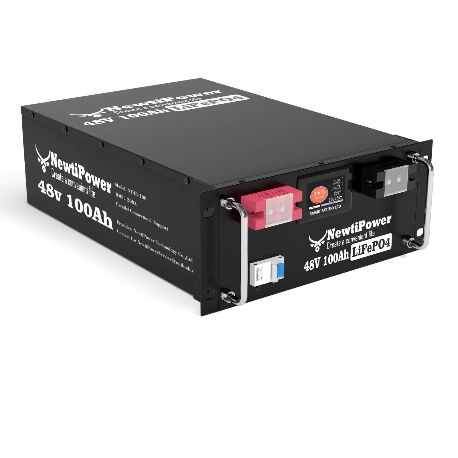 NT48 LiFePO4 Lithium Rechargeable Battery - 100TB Extended Capacity, High Power Output, Golf Cart/Off Grid/Industrial Battery (Boat, Camping Compatible)