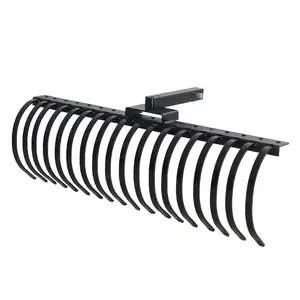 Heavy Duty Landscape Rake, 49 Inch Pine Straw Rake for Lawn Tractors, ATV/UTV, CAT-0/1, 2" Receiver, Includes 48in Scarifier Attachment, Ideal Pull Behind Garden Tool for Yard and Field Maintenance, Lawn Leveling Rake, Durable Gardening Tools