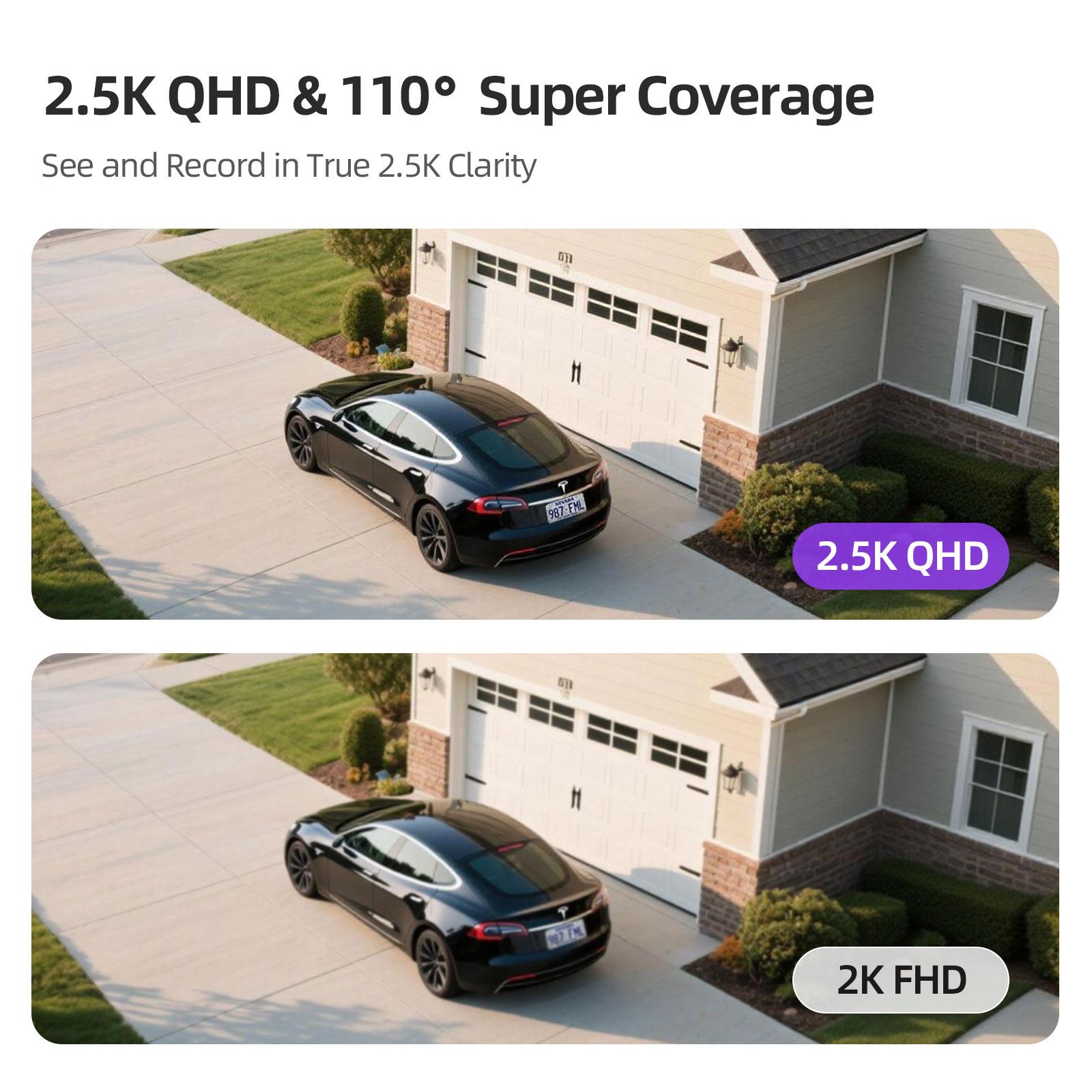 CINMOORE Outdoor/Indoor Magnetic wireless Camera 2.5K free install Smart Garage 2.4G WI-FI Security Camera – HD Video, Night Vision, Motion Detection, Magnetic, Wi-Fi, Two-Way Audio, Smartphone Control Lens Spring Glow-up